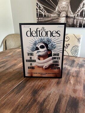 Dia de los Deftones 2026 12x16 PVC Print – Wall Art with Faux Wood Frame